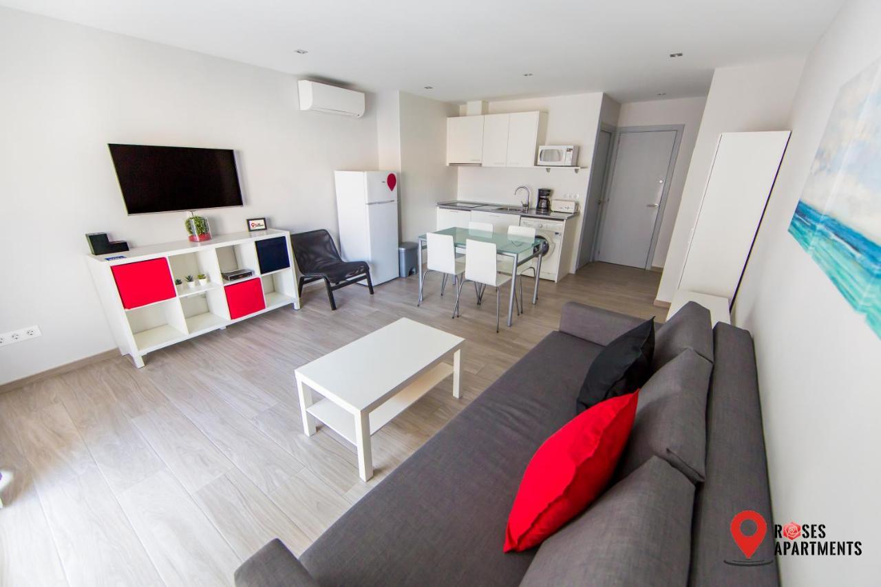 Roses Apartments 1 - Vista Mar Lateral - 1Habitacion Dış mekan fotoğraf